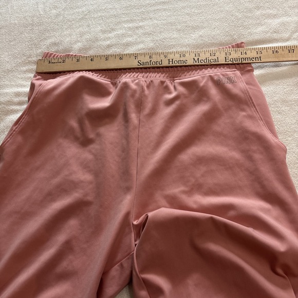 Victoria's Secret Pink Active‎  High Waist Jogger Pink Pockets Sporty SzL - Picture 8 of 9
